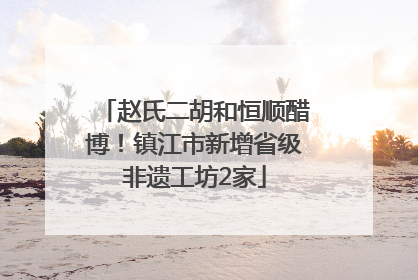 赵氏二胡和恒顺醋博！镇江市新增省级非遗工坊2家