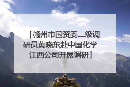 赣州市国资委二级调研员黄晓东赴中国化学江西公司开展调研