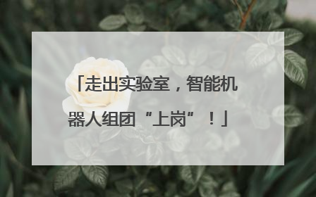 走出实验室，智能机器人组团“上岗”！