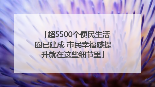 超5500个便民生活圈已建成 市民幸福感提升就在这些细节里