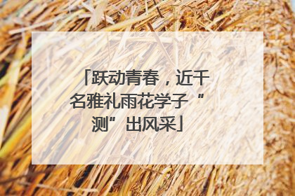 跃动青春，近千名雅礼雨花学子“测”出风采