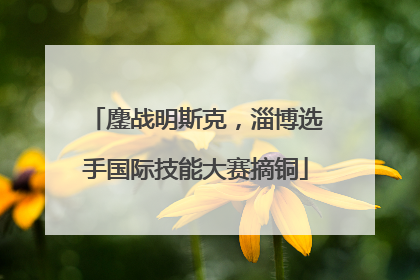鏖战明斯克，淄博选手国际技能大赛摘铜