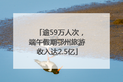 逾59万人次，端午假期鄂州旅游收入达2.5亿