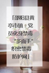 邵阳县黄亭市镇：党员化身禁毒“多面手” 织密禁毒防护网