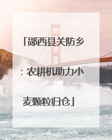 郧西县关防乡：农耕机助力小麦颗粒归仓