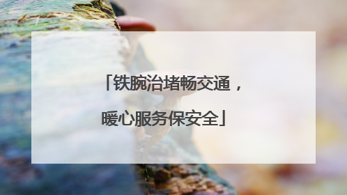 铁腕治堵畅交通，暖心服务保安全