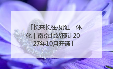 长来长往·见证一体化｜南京北站预计2027年10月开通