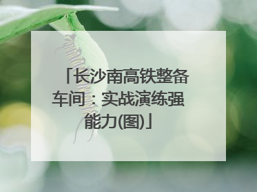 长沙南高铁整备车间：实战演练强能力(图)
