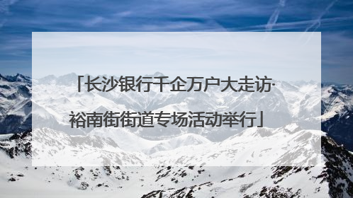 长沙银行千企万户大走访·裕南街街道专场活动举行