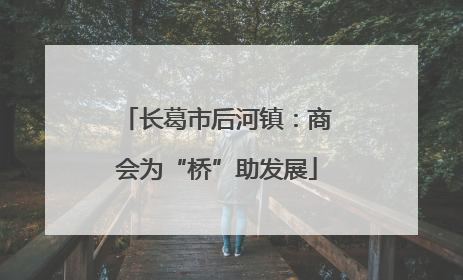长葛市后河镇：商会为“桥”助发展