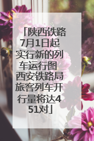 陕西铁路7月1日起实行新的列车运行图 西安铁路局旅客列车开行量将达451对