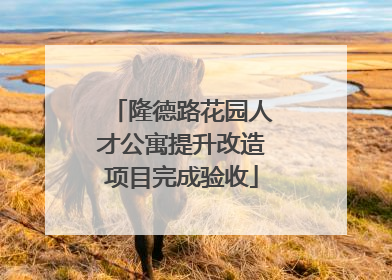 隆德路花园人才公寓提升改造项目完成验收