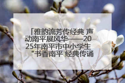 雅韵流芳传经典 声动南平展风华——2025年南平市中小学生“书香南平 经典传诵”中华经典诗文朗诵决赛圆满举行