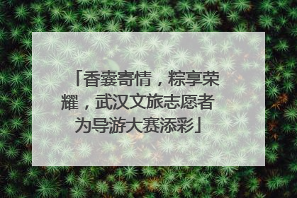 香囊寄情，粽享荣耀，武汉文旅志愿者为导游大赛添彩