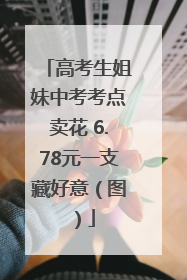 高考生姐妹中考考点卖花 6.78元一支藏好意（图）