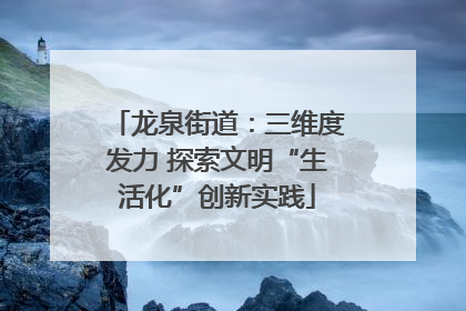 龙泉街道：三维度发力 探索文明“生活化”创新实践