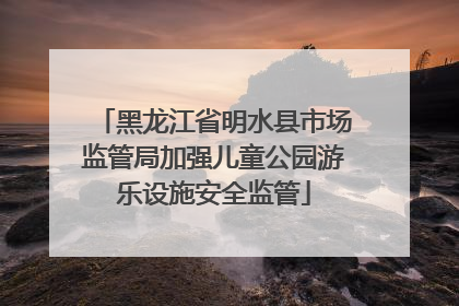 黑龙江省明水县市场监管局加强儿童公园游乐设施安全监管