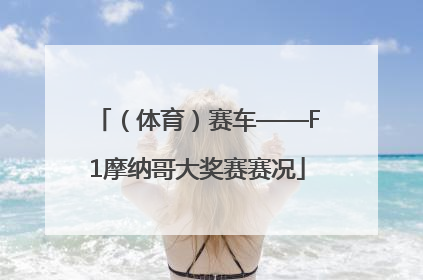（体育）赛车——F1摩纳哥大奖赛赛况