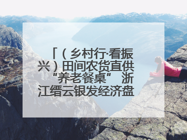 （乡村行·看振兴）田间农货直供“养老餐桌” 浙江缙云银发经济盘活山区资源