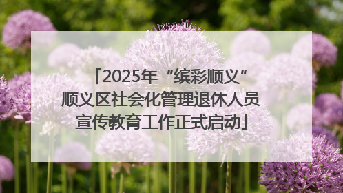 2025年“缤彩顺义”顺义区社会化管理退休人员宣传教育工作正式启动