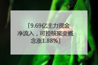 9.69亿主力资金净流入，可控核聚变概念涨1.88%