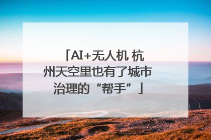 AI+无人机 杭州天空里也有了城市治理的“帮手”