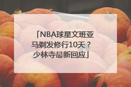 NBA球星文班亚马剃发修行10天？少林寺最新回应